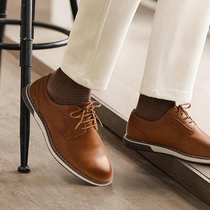 Bruno Marc - Zapatos Oxford De Punta Lisa Para Hombre – Estilo Formal, Derby De Vestir, Crossflex GentEdge, Ideal Para Negocios - Imagen 2