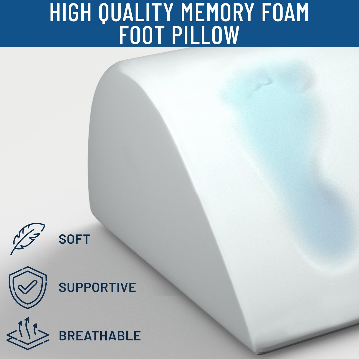 Everlasting Comfort - Reposapiés de Espuma Viscoelástica para Debajo del Escritorio – Almohada Elevadora para Piernas, Taburete Ergonómico para Juegos y Oficina en Casa - Imagen 5