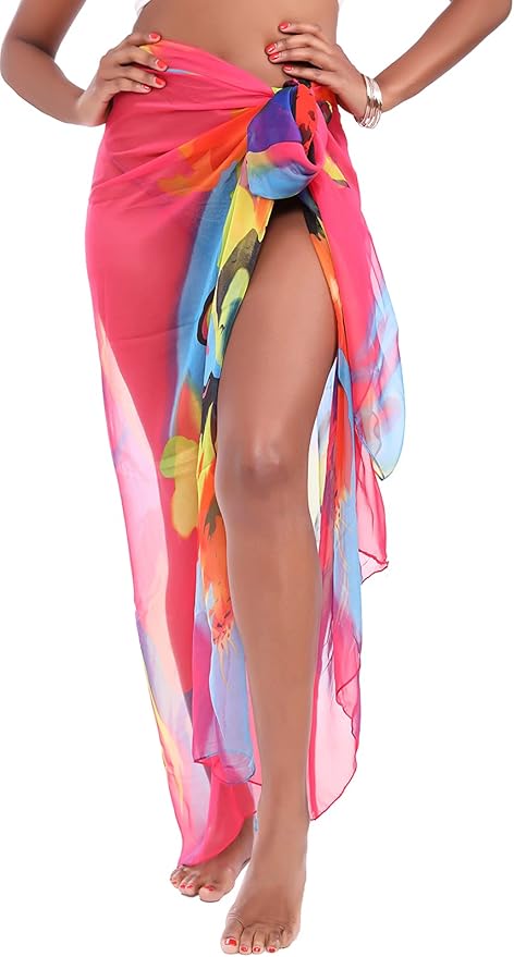 MissShorthair – Pareo de Gasa para Mujer, Diseño Translúcido, Salida de Playa para Cubrir Traje de Baño