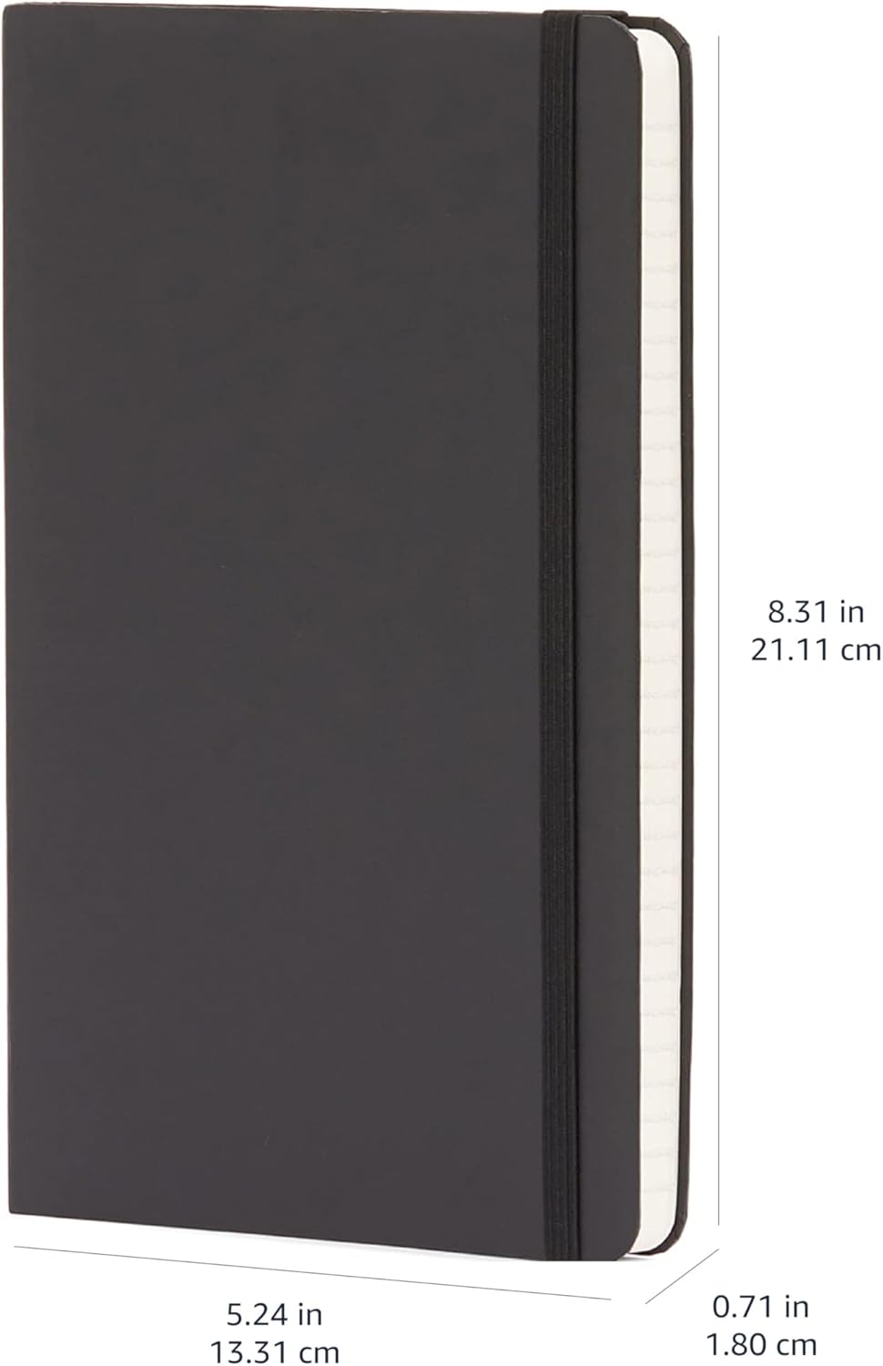 Amazon Basics - Cuaderno Clásico Con Rayas – Tapa Dura, 240 Páginas, 5 x 8.25 Pulgadas, Color Negro - Imagen 2