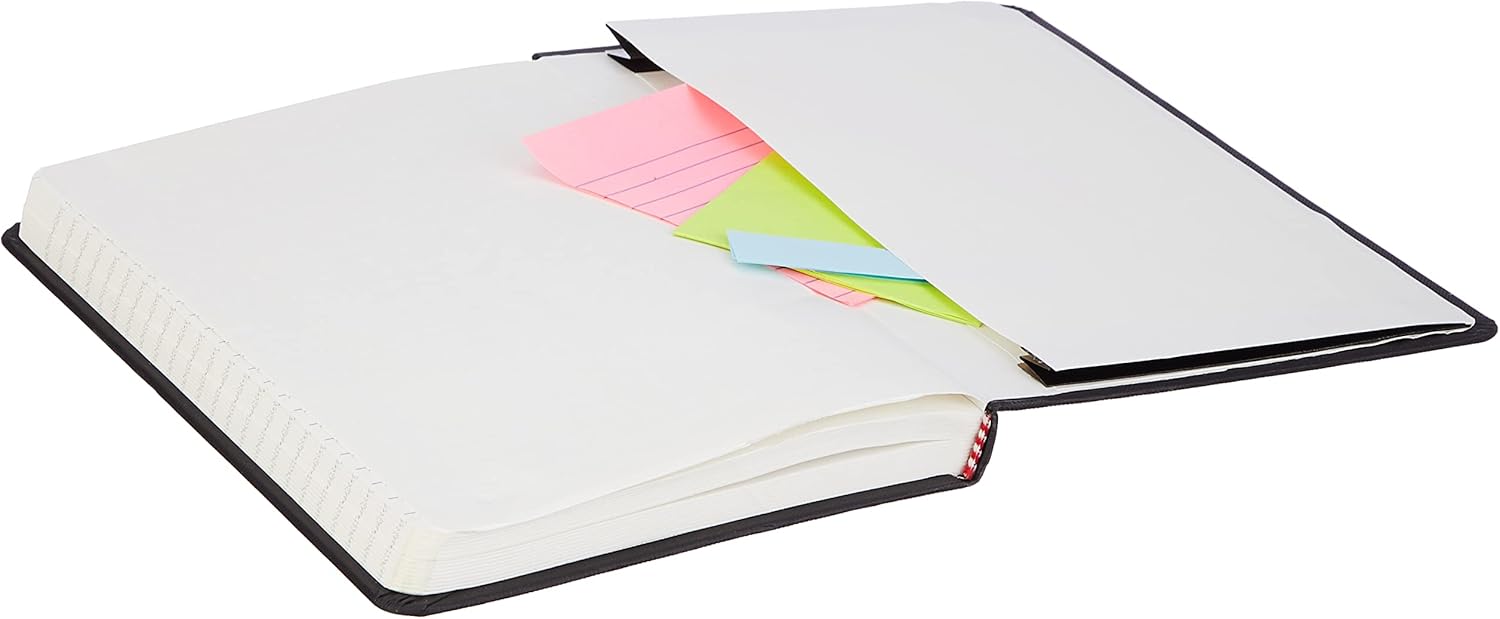 Amazon Basics - Cuaderno Clásico Con Rayas – Tapa Dura, 240 Páginas, 5 x 8.25 Pulgadas, Color Negro - Imagen 4
