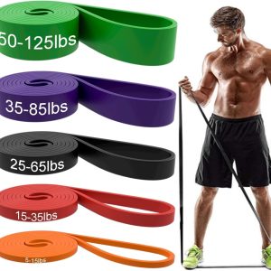 ROSAPOAR - Bandas De Resistencia Largas – Asistencia Para Dominadas, Entrenamiento De Fuerza, Fitness y Rehabilitación