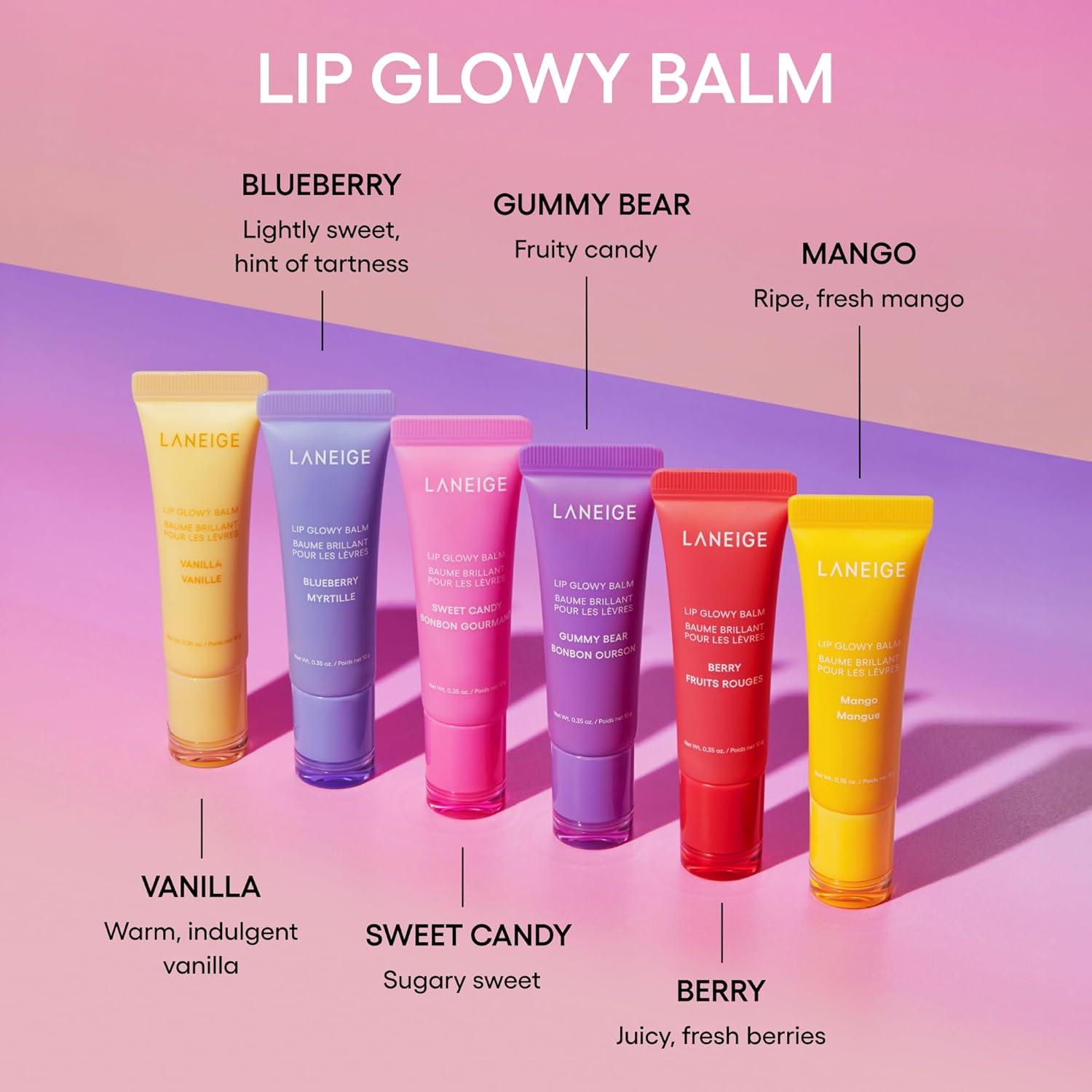 LANEIGE Lip Glowy Balm – Hidratante, Brillante, Ligero y Tinte Suave con Manteca de Karité - Imagen 2