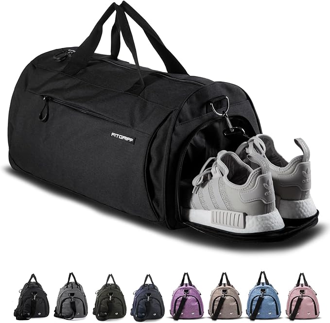 Fitgriff® - Bolsa De Gimnasio Para Hombres Y Mujeres – Con Compartimento Para Zapatos Y Artículos Húmedos, Ideal Para Viajes, Deportes, Fitness Y Entrenamiento