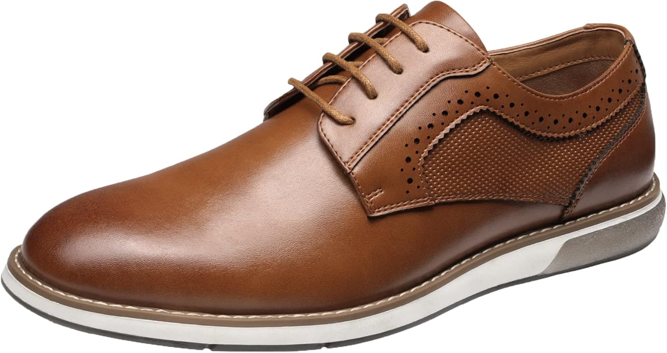 Bruno Marc - Zapatos Oxford De Punta Lisa Para Hombre – Estilo Formal, Derby De Vestir, Crossflex GentEdge, Ideal Para Negocios - Imagen 5