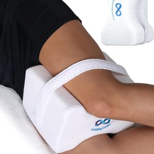 Everlasting Comfort – Almohada para Rodilla de Espuma Viscoelástica 100 % Pura con Correa Ajustable y Tapones para Oídos