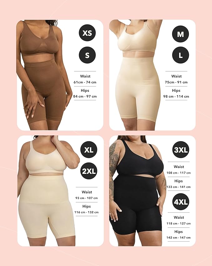 SHAPERMINT - Faja Moldeadora para Mujer | Shorts Control Abdomen Cintura Alta, Ropa Interior Invisible - Imagen 4