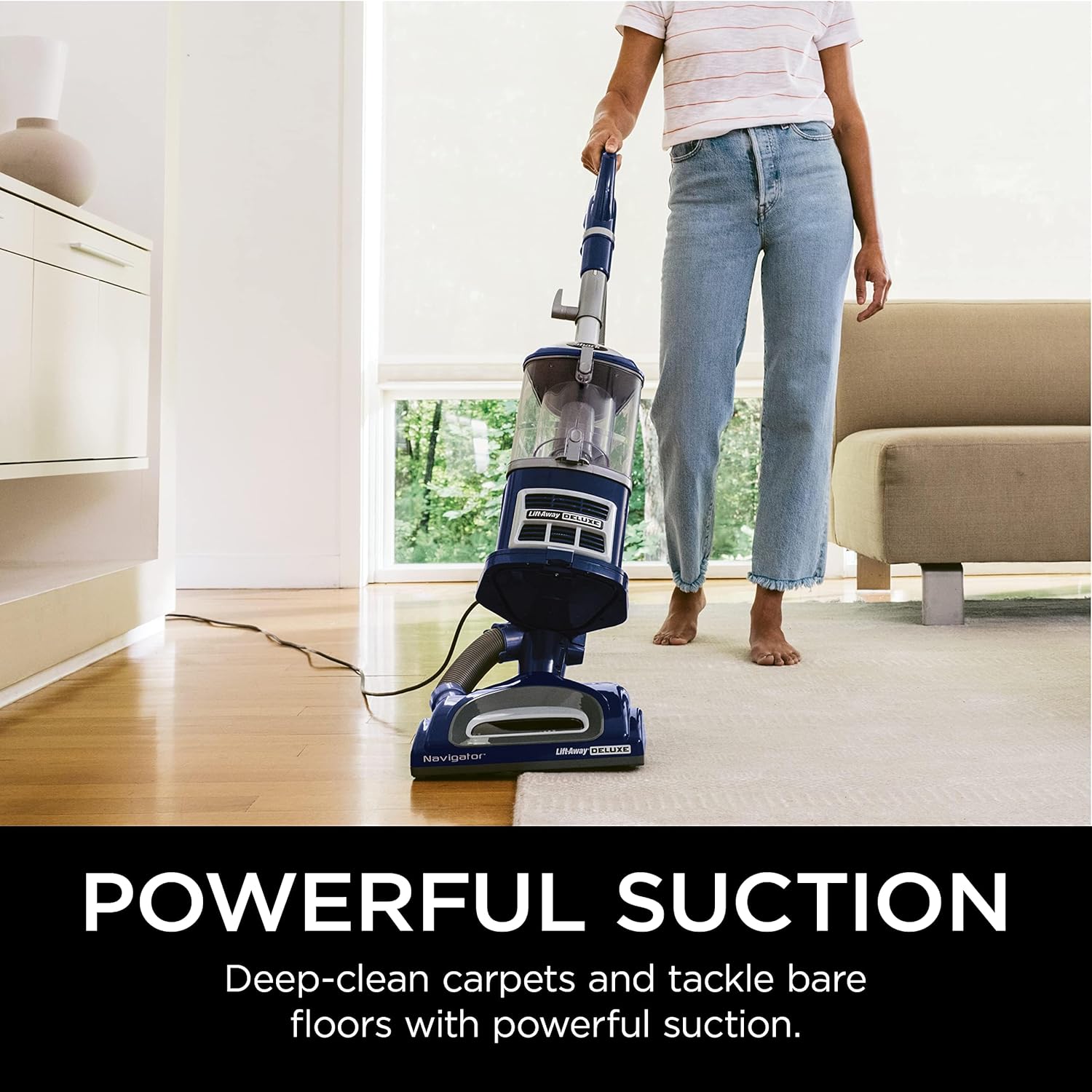 Shark NV360 Navigator Lift-Away Deluxe – Aspiradora Vertical de Gran Capacidad con Filtro HEPA y Dirección Giratoria - Imagen 12
