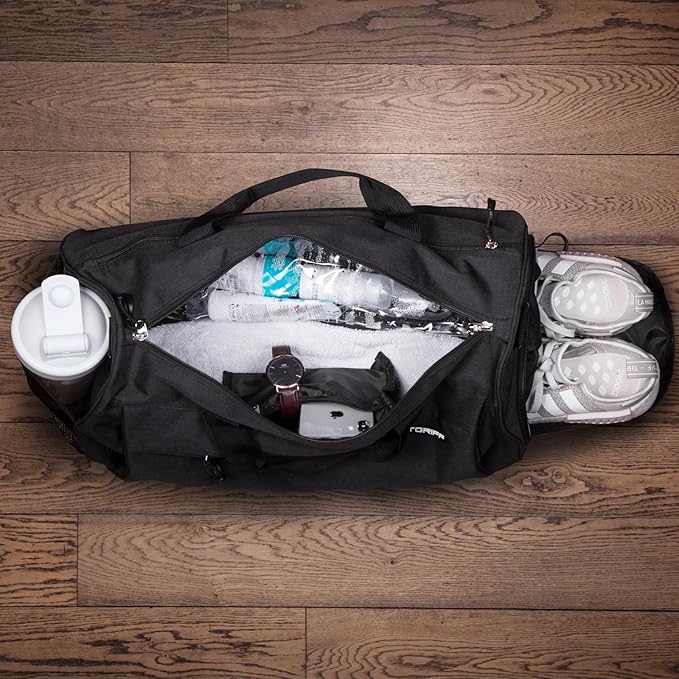 Fitgriff® - Bolsa De Gimnasio Para Hombres Y Mujeres – Con Compartimento Para Zapatos Y Artículos Húmedos, Ideal Para Viajes, Deportes, Fitness Y Entrenamiento - Imagen 7