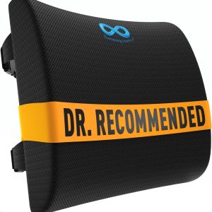 Everlasting Confort - Almohada Para Espalda De Espuma Viscoelástica – Memory Foam, Negra, Talla Única