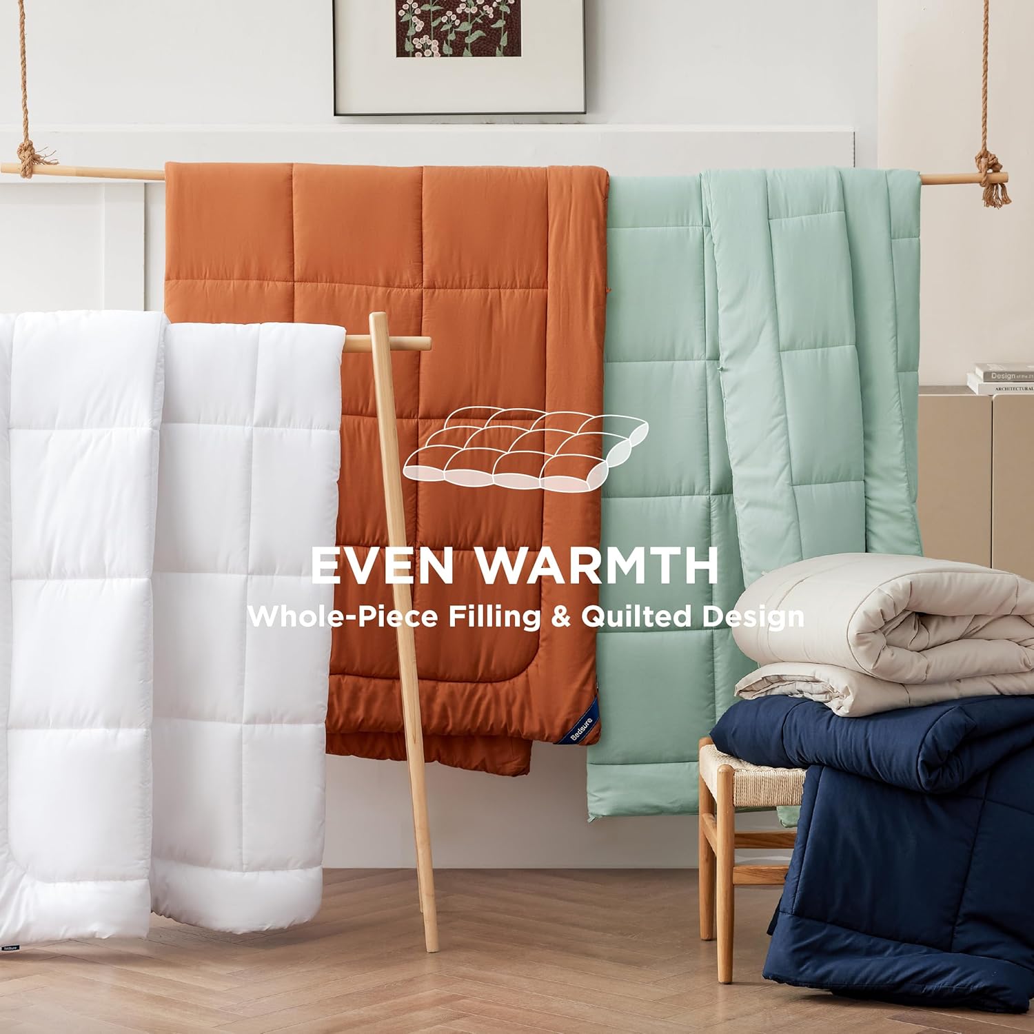Bedsure - Edredón de color liso - Imagen 4