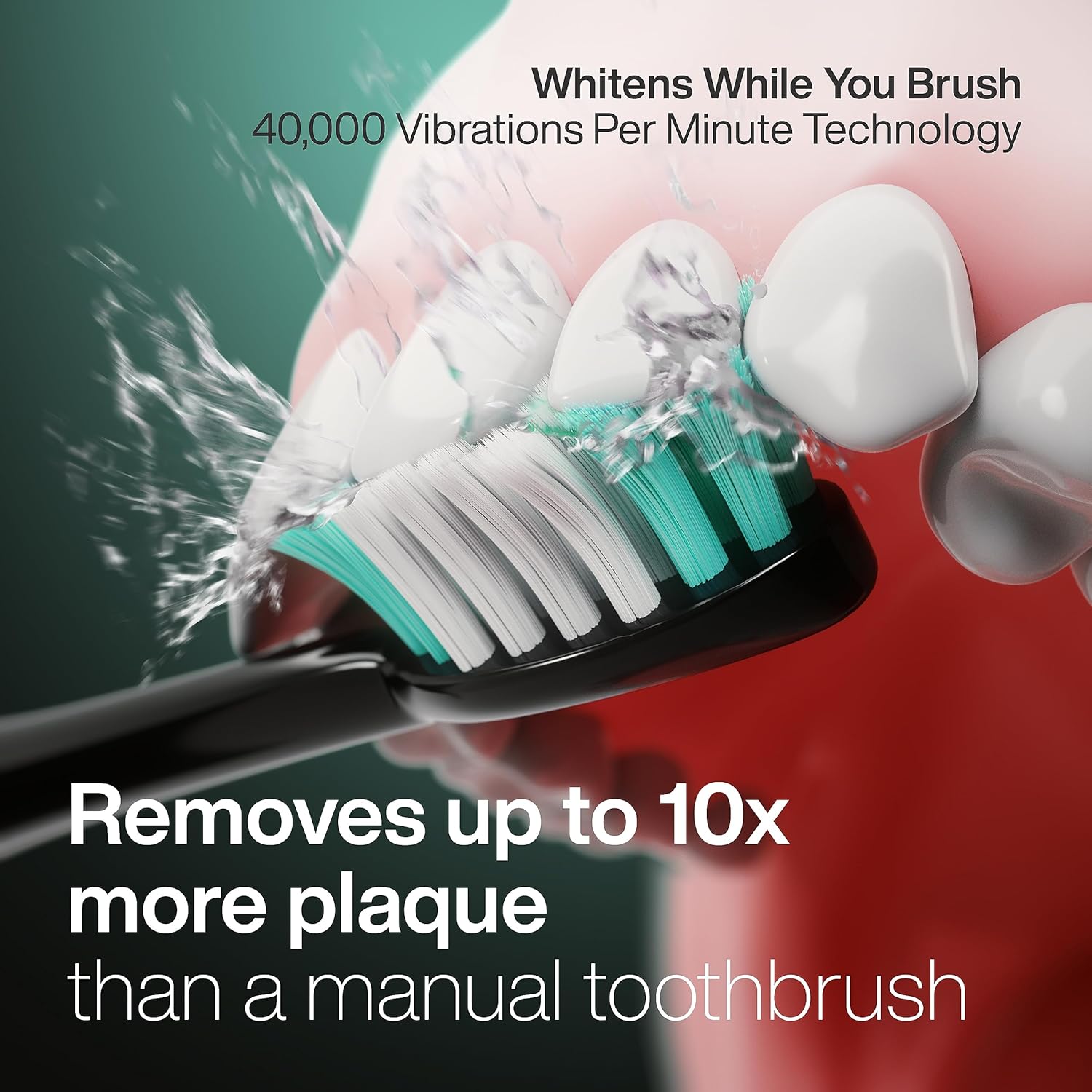 AquaSonic Black Series - Cepillo de Dientes Ultrablancador con 8 Cabezales y Funda de Viaje - Imagen 5