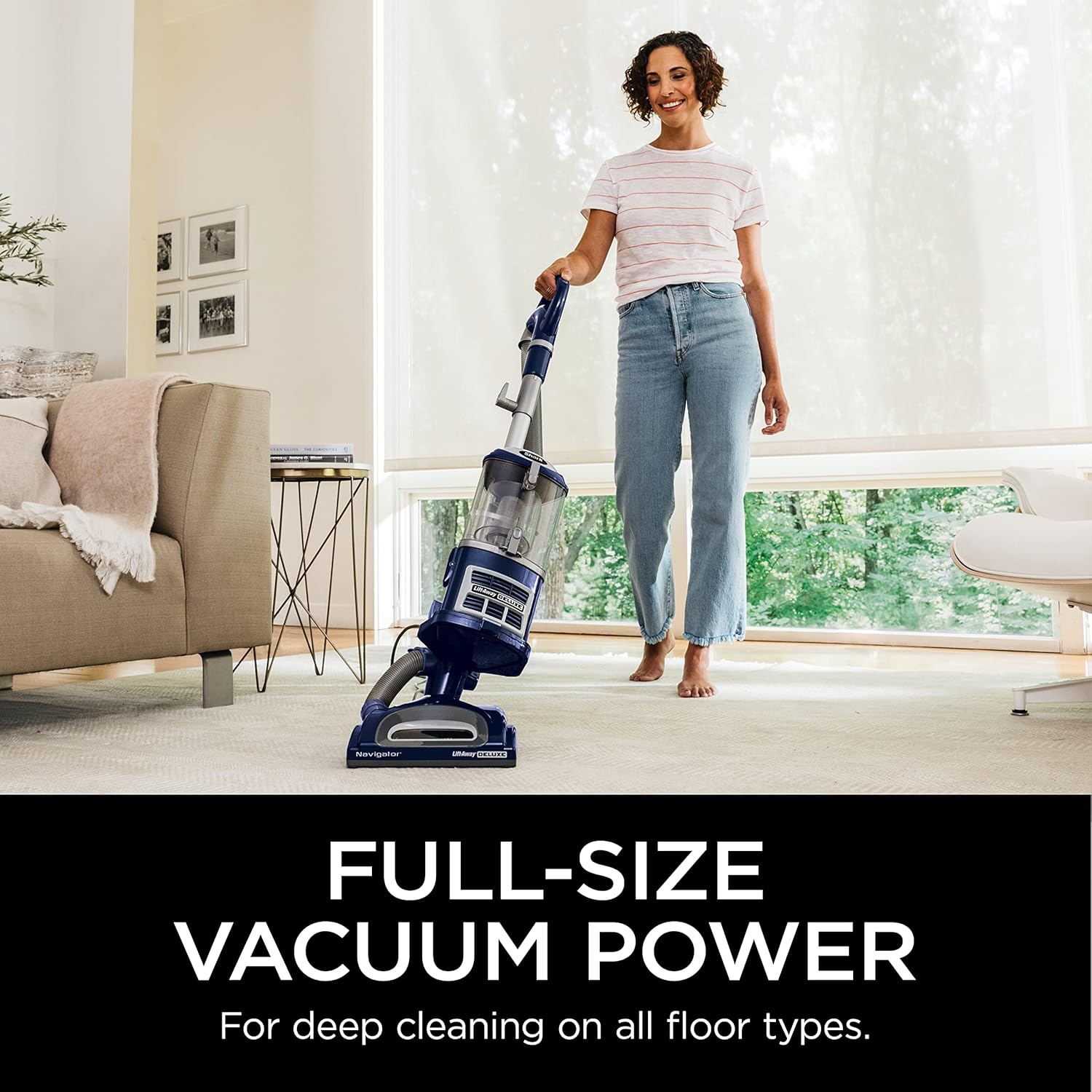 Shark NV360 Navigator Lift-Away Deluxe – Aspiradora Vertical de Gran Capacidad con Filtro HEPA y Dirección Giratoria - Imagen 5