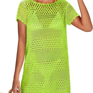 ANRABESS – Traje de Baño para Mujer, Traje de Baño de Ganchillo 2025, Vestido de Playa de Punto de Malla, Ropa de Vacaciones de Verano