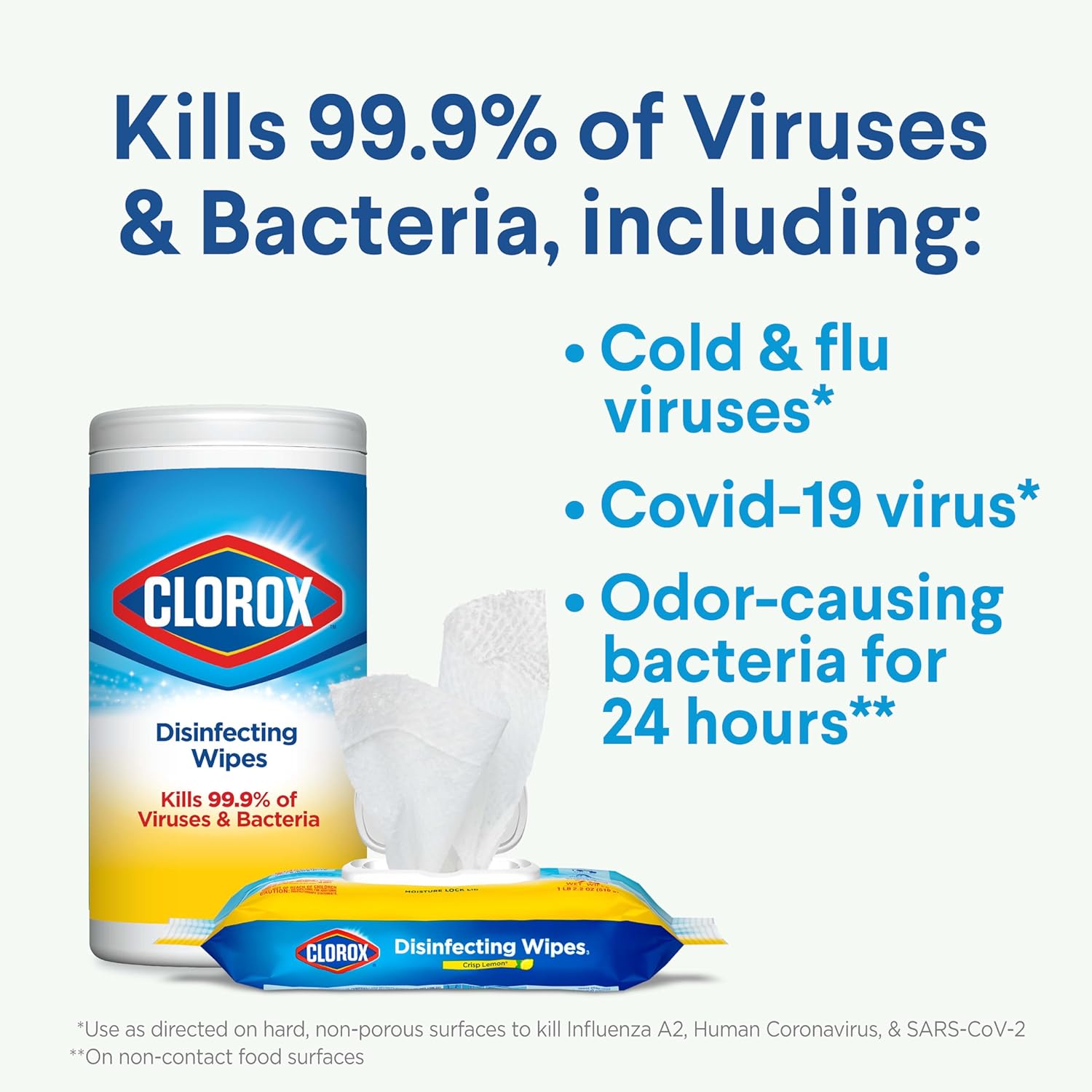 Clorox Toallitas Desinfectantes Value Pack, Aroma Fresco y Mezcla de Cítricos, 10754 - Imagen 6