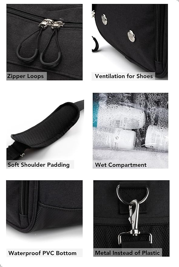 Fitgriff® - Bolsa De Gimnasio Para Hombres Y Mujeres – Con Compartimento Para Zapatos Y Artículos Húmedos, Ideal Para Viajes, Deportes, Fitness Y Entrenamiento - Imagen 3
