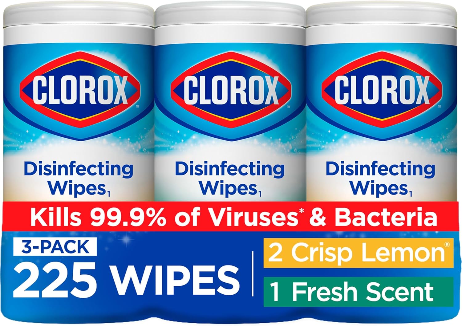 Clorox Toallitas Desinfectantes Value Pack, Aroma Fresco y Mezcla de Cítricos, 10754