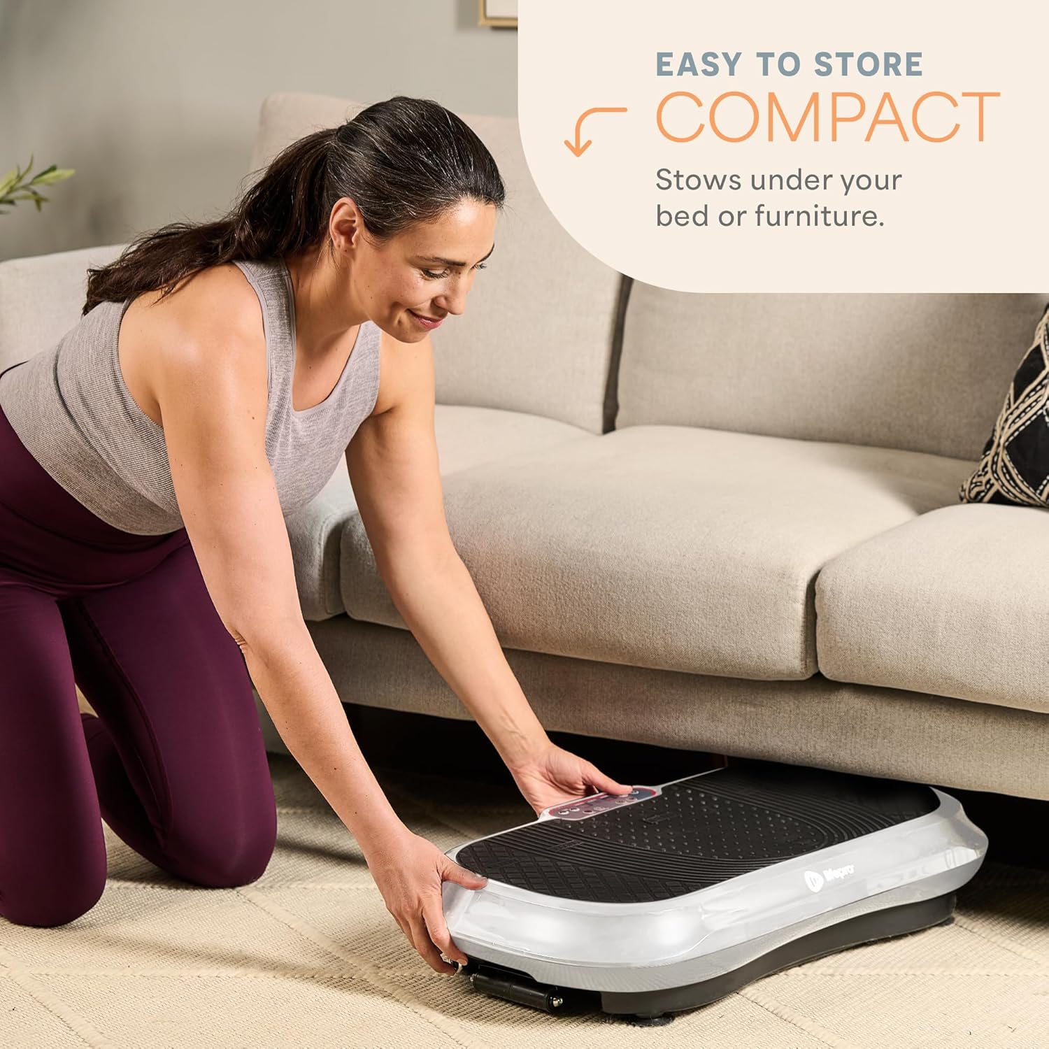 Lifepro - Waver Vibration Plate – Plataforma Vibratoria de Alta Intensidad para Entrenamiento de Cuerpo Completo con Bandas de Resistencia – Equipo de Fitness para Activación Muscular - Imagen 5