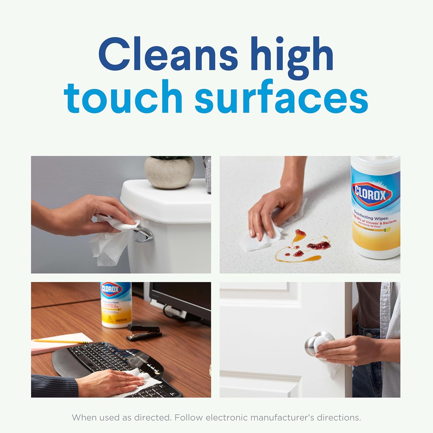 Clorox Toallitas Desinfectantes Value Pack, Aroma Fresco y Mezcla de Cítricos, 10754 - Imagen 5
