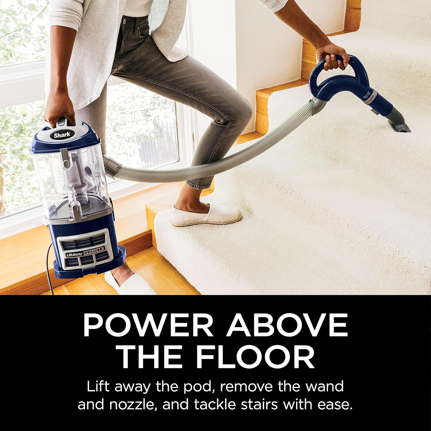 Shark NV360 Navigator Lift-Away Deluxe – Aspiradora Vertical de Gran Capacidad con Filtro HEPA y Dirección Giratoria - Imagen 7